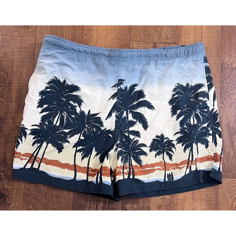 Tommy Bahama Swim Shorts Mens XL Drawstring Lined Hawaiian Swimming Trunks